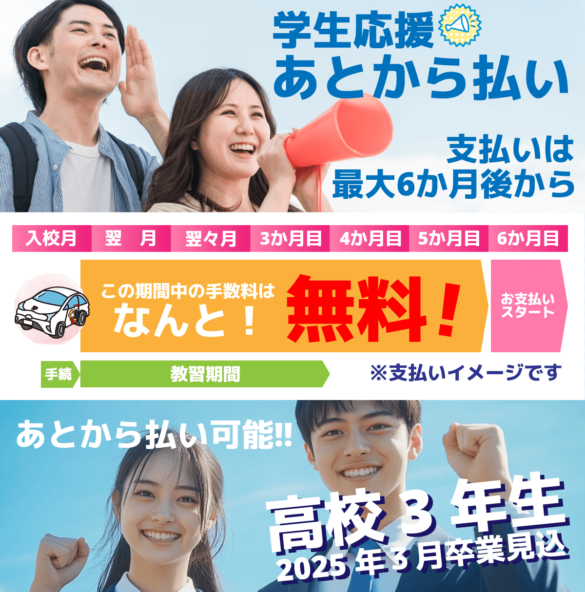 学生応援あとから払い