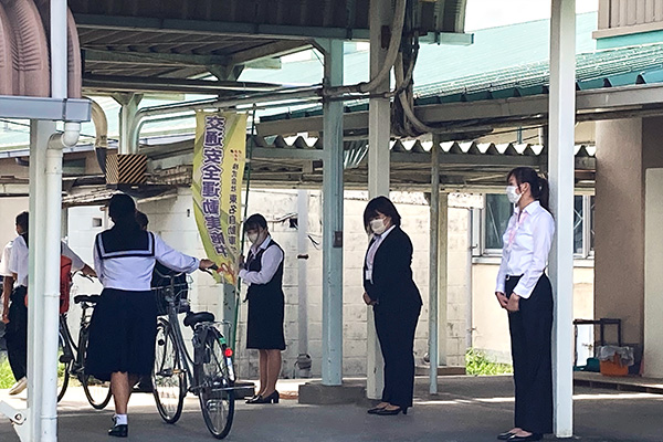 藤枝北高等学校の通学路【写真】