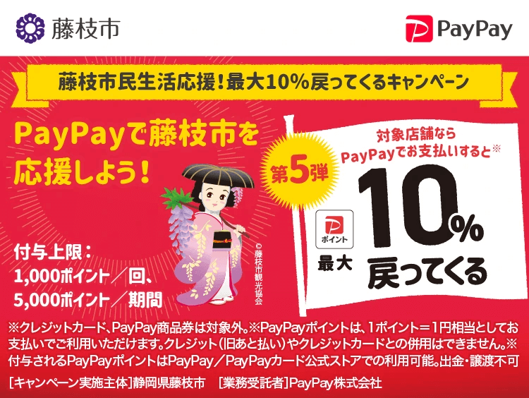 藤枝市民生活応援！最大10％戻ってくるキャンペーン