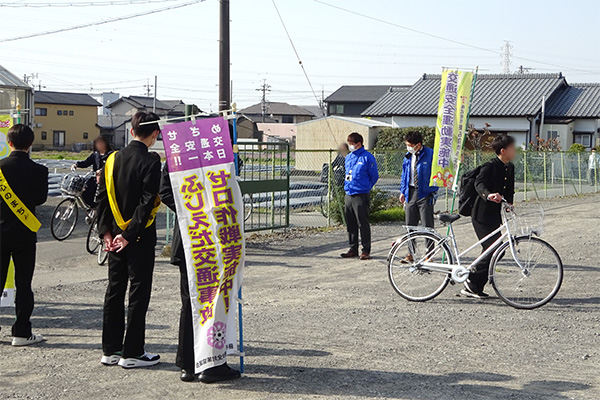 藤枝北高等学校南門前【写真】