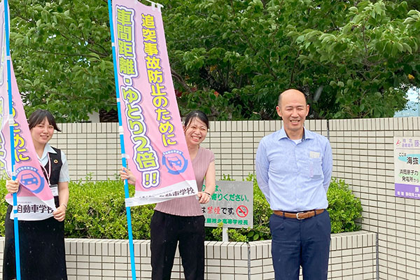 藤枝北高等学校近郊の通学路【写真】