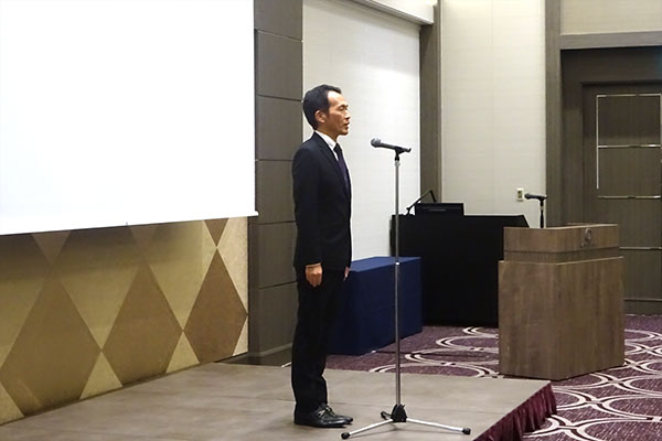 教習部 部長 管理者 今本好明による開会宣言【写真】